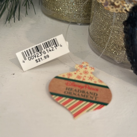 Disney parks headband ornament gold and black sequin Mickey ears ORNAMENT NWT - Picture 3 of 4
